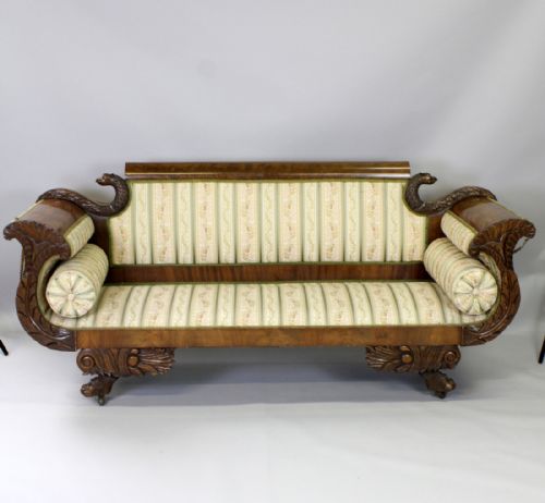 A Regency Flamed Mahogany Settee/ Couch