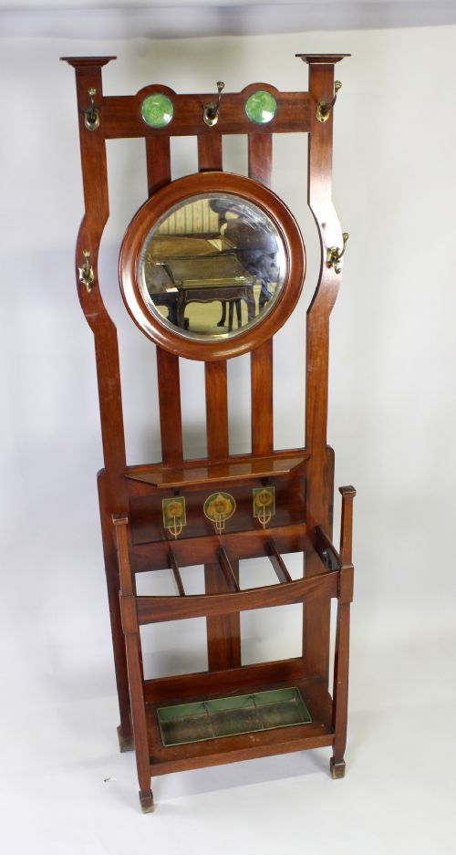 A Very Good Quality Art Nouveau Hall Stand