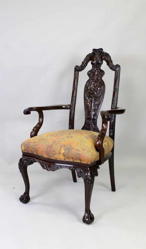 A Quality Carved Mahogany Arm Chair