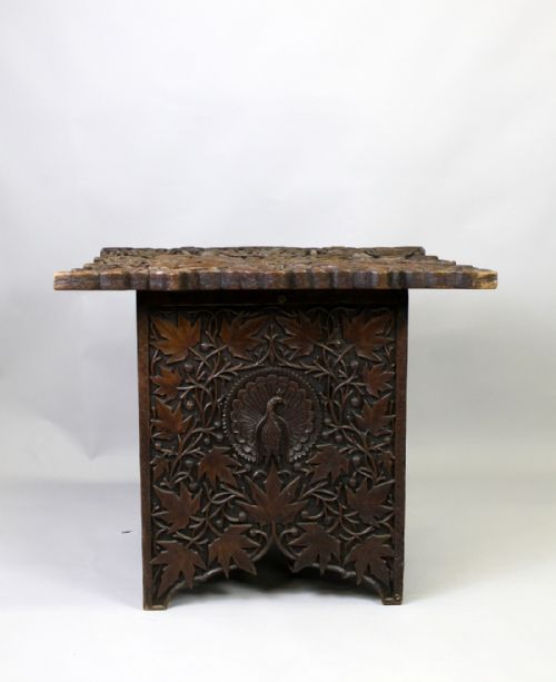 AN ORIENTAL PROFUSELY CARVED TABLE - ADDITIONAL PHOTO 2
