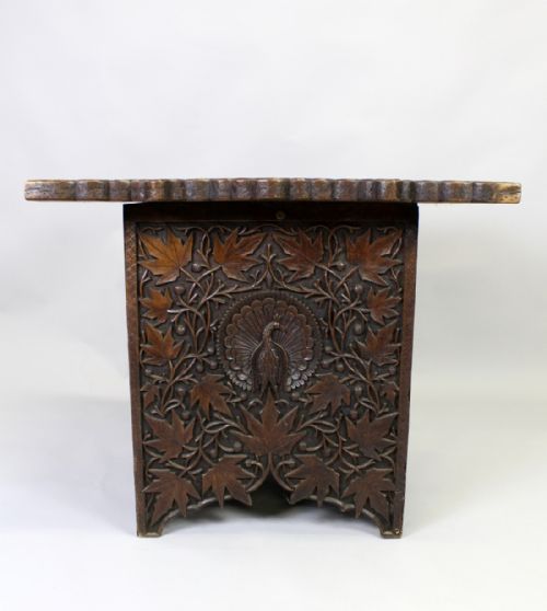 AN ORIENTAL PROFUSELY CARVED TABLE - ADDITIONAL PHOTO 5