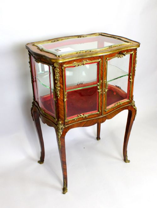 A French Kingwood and Ormolu Mounted Vitrine/display Cabinet