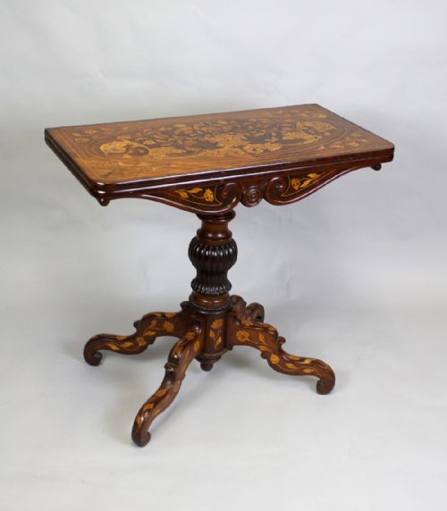 A 19th Century Dutch Marquetry Card Table