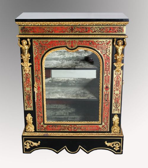 A Beautiful Ebonised and Boulle Side Cabinet with Gilt Bronze Mounts