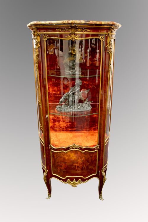 A Very Fine Quality Louis Xv Style Gilt Bronze Vitrine/cabinet by Francois Linke