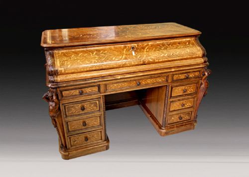 A Very Beautiful 19th Century Marquetry Desk
