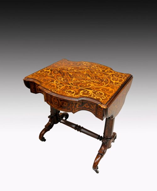 A Beautiful Rosewood and Marquetry Inlaid Sofa Table