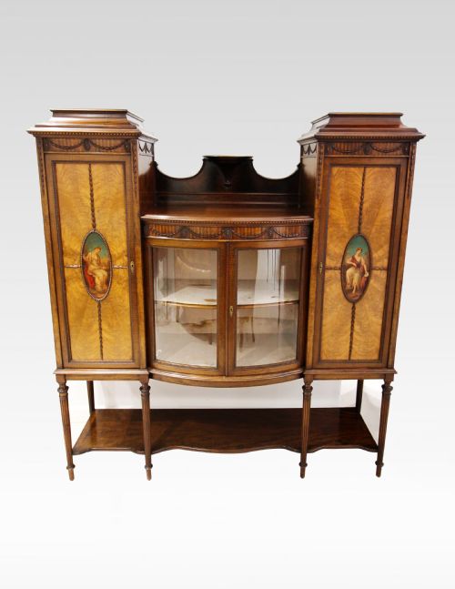A Beautiful Carved Mahogany Adams Style Cabinet