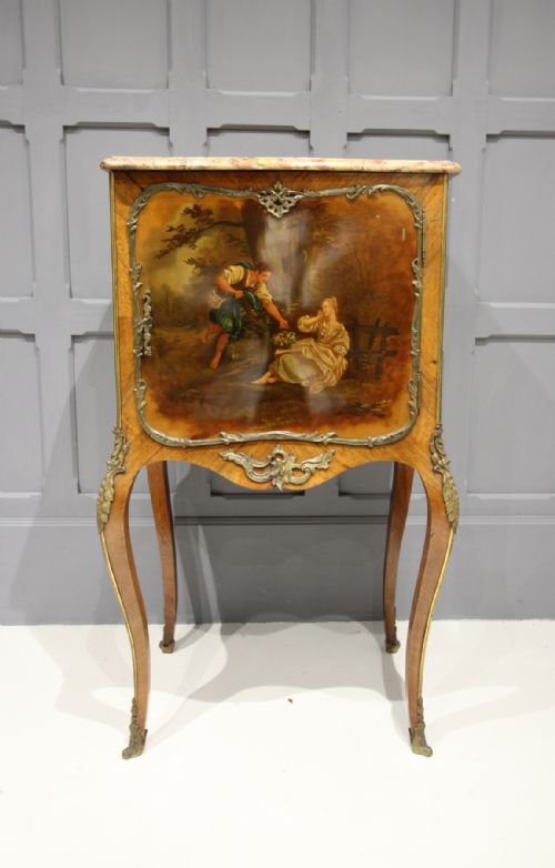 A French Marble Top Kingwood Vernis Martin Commode