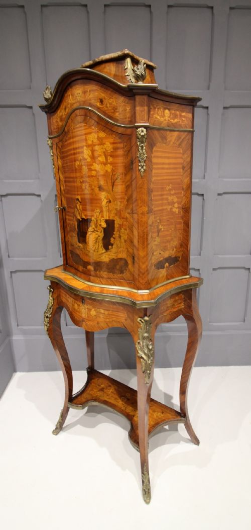 Kingwood, Satinwood & Marquetry Inlaid Cabinet