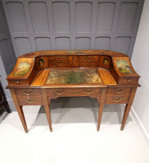 19th Century Satinwood Painted Writing Desk
