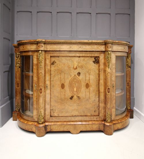 Victorian Walnut & Ormolu Mounted Credenza