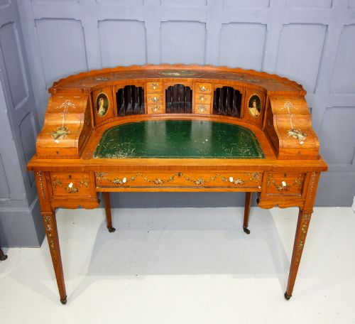 Edwardian Satinwood Painted Desk