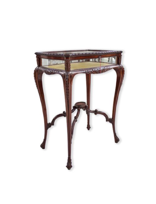 A Beautiful Carved Mahogany Bijouterie Table