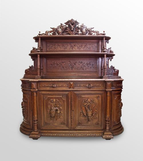 19th Century Carved Oak Buffet / Sideboard