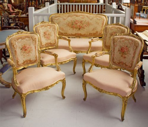 Stunning Quality Carved Giltwood Suite Settee/chairs