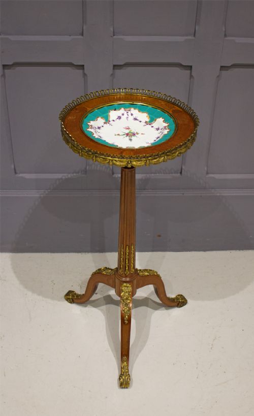 A Superb Quality 19th Century Porcelain Top Tripod Table Stamped Mellier & Co London