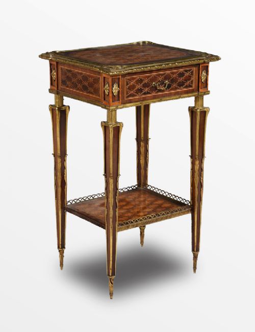 A Beautiful Gilt Bronze Satinwood Occasional Table Attributed to Donald Ross