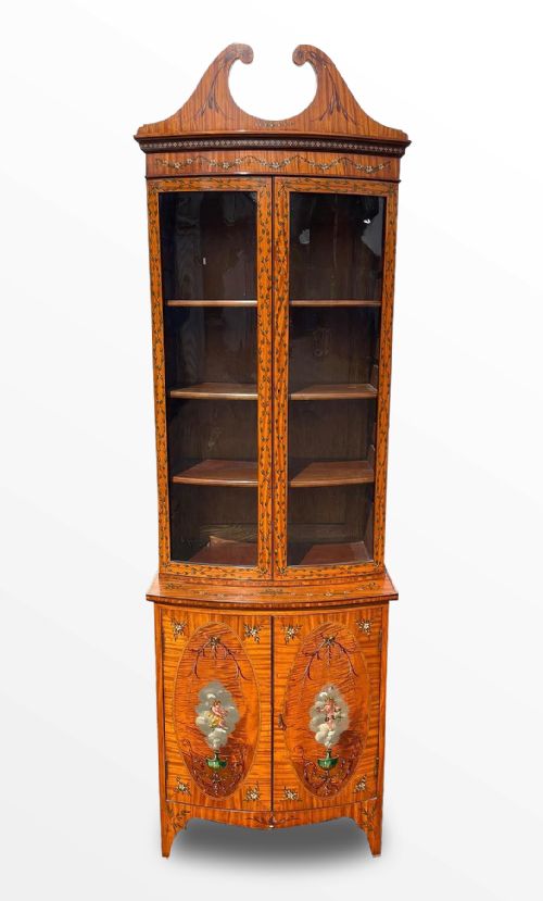 A Beautiful Satinwood Painted Bookcase