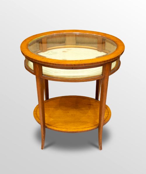 An Edwardian Satinwood Bijouterie Table