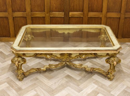 fig 2. Carved Gilt Painted Italian Coffee Table