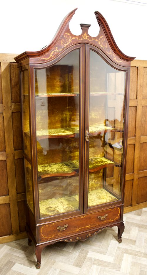 fig 2. Edwardian Two Door Mahogany Inlaid Display Cabinet