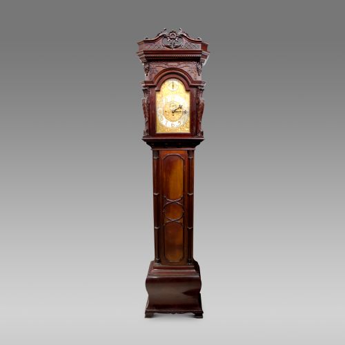 19th Century Mahogany Grandfather Clock by Maple & Co