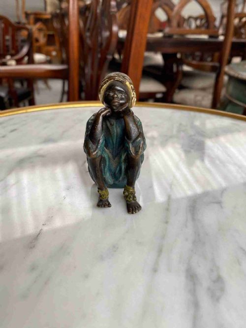 A Lovely Cold Painted Bronze of Boy