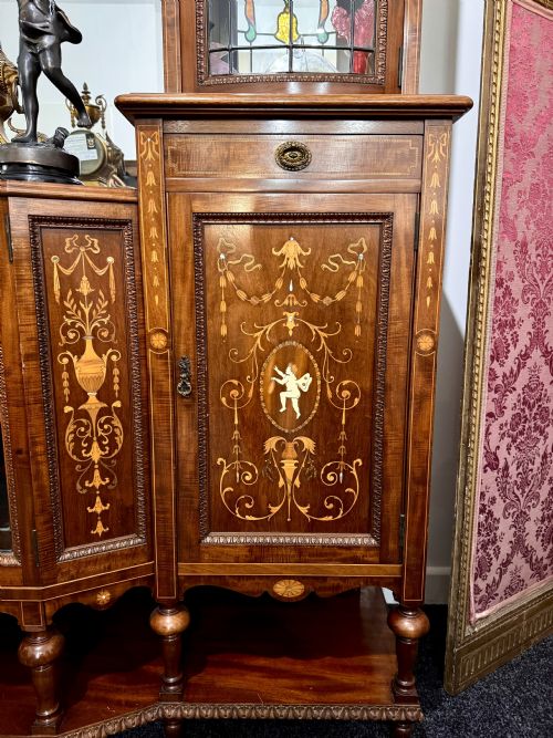 fig 2. 19th Century Mahogany Inlaid Cabinet