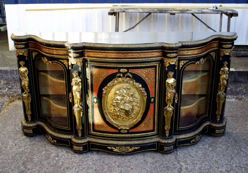 Quality 19th Century French Boulle & Ormolu Mounted Credenza / Sideboard