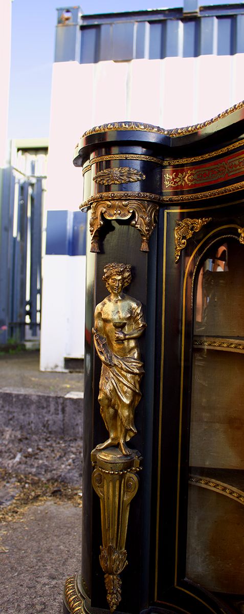 fig 4. Quality 19th Century French Boulle & Ormolu Mounted Credenza / Sideboard
