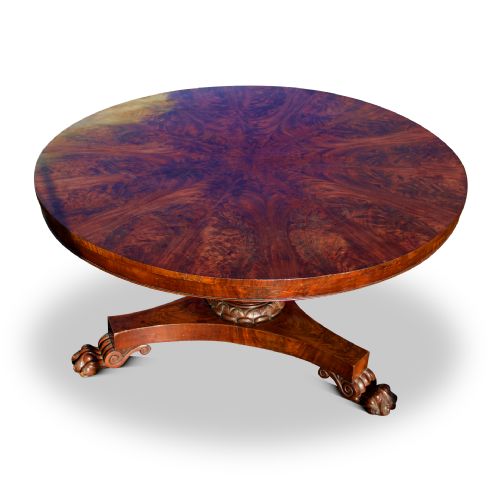 fig 1. Victorian Flamed Mahogany Loo Table