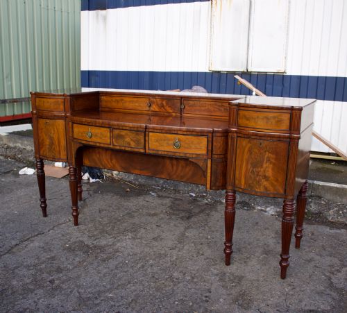 fig 2. Early Victorian Flamed Mahogany Country House Sideboard in manner of Gillows