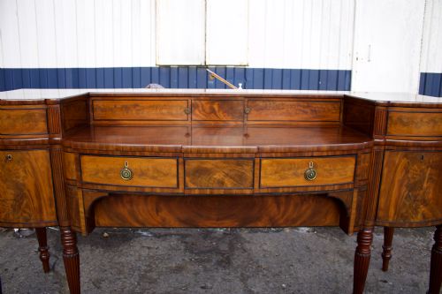 fig 4. Early Victorian Flamed Mahogany Country House Sideboard in manner of Gillows