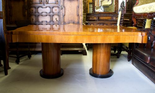 fig 1. Art Deco Twin Pedestal Dining Table