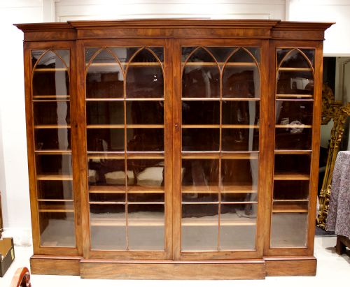 fig 2. STUNNING WILLIAM IV GOTHIC REVIVAL MAHOGANY FOUR DOOR BOOKCASE