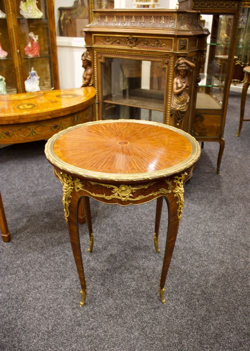 fig 3. Exquisite French Ormolu-Mounted Kingwood Occasional Table by Joseph-Emmanuel Zwiener