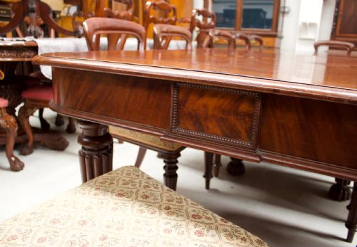 fig 2. Stunning Quality Antique Mahogany Extending Dining Table & 12 Chairs