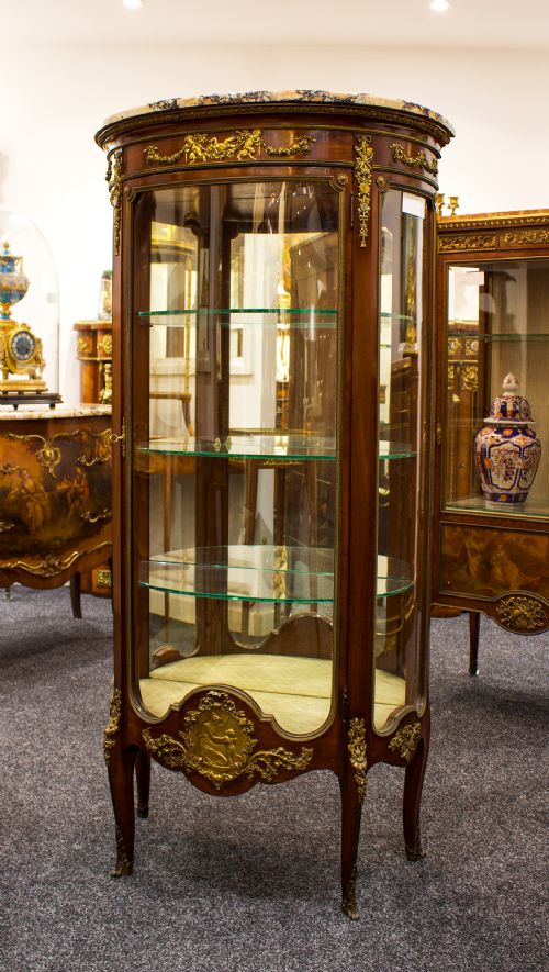 fig 2. Fine Quality French Ormolu Mounted Vitrine Cabinet By Francois Linke