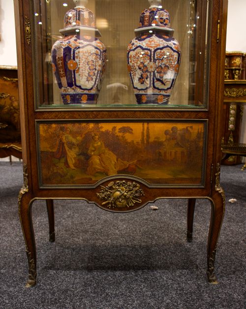 fig 3. Exquisite French Vernis Martin Vitrine Display Cabinet By Francois Linke