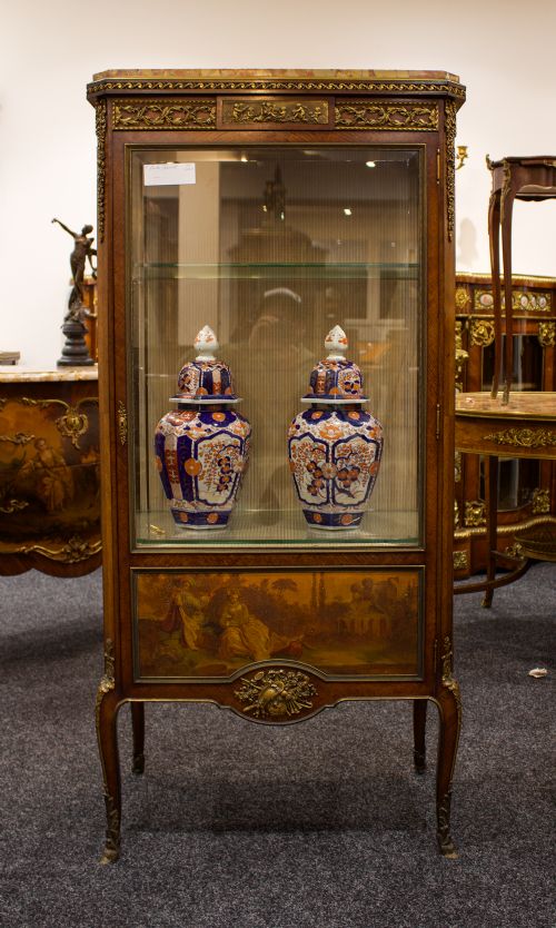 fig 4. Exquisite French Vernis Martin Vitrine Display Cabinet By Francois Linke