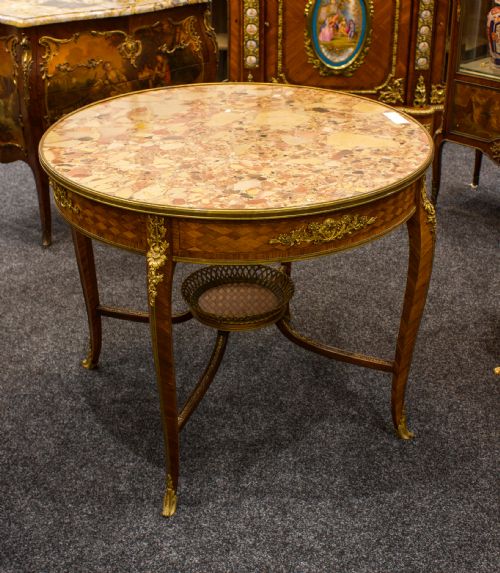fig 1. Fine Quality Antique Gilt Bronze Centre Table Attributed To Francois Linke