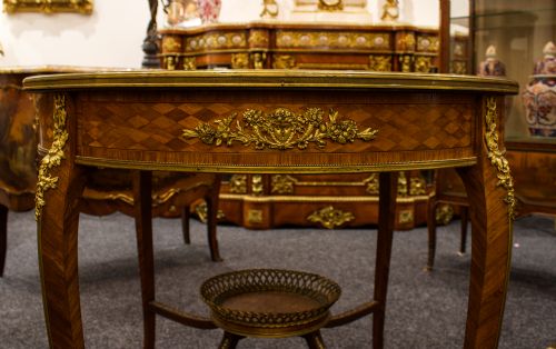 fig 2. Fine Quality Antique Gilt Bronze Centre Table Attributed To Francois Linke