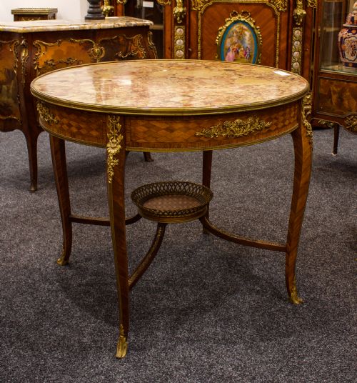 fig 5. Fine Quality Antique Gilt Bronze Centre Table Attributed To Francois Linke