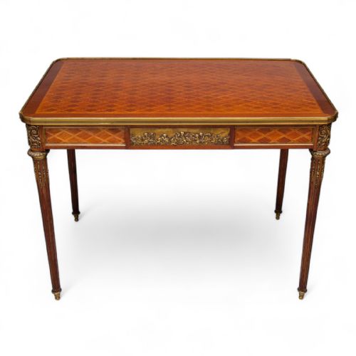 Antique French Mahogany, Kingwood & Ormolu Mounted Side Table
