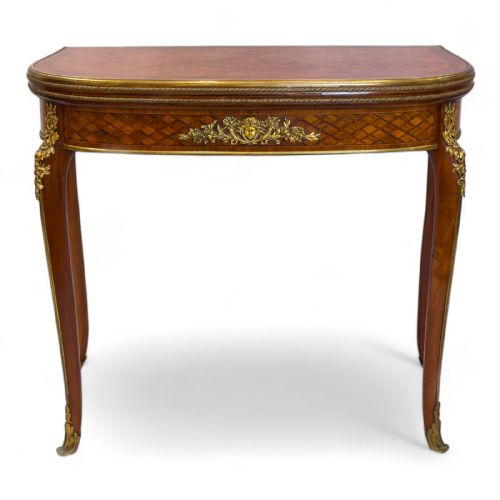 fig 1. 19th Century French Gilt Bronze Mounted Games Table Possibly By Francois Linke