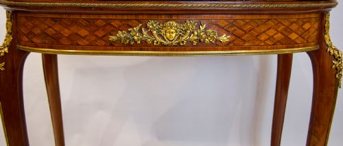 fig 3. 19th Century French Gilt Bronze Mounted Games Table Possibly By Francois Linke