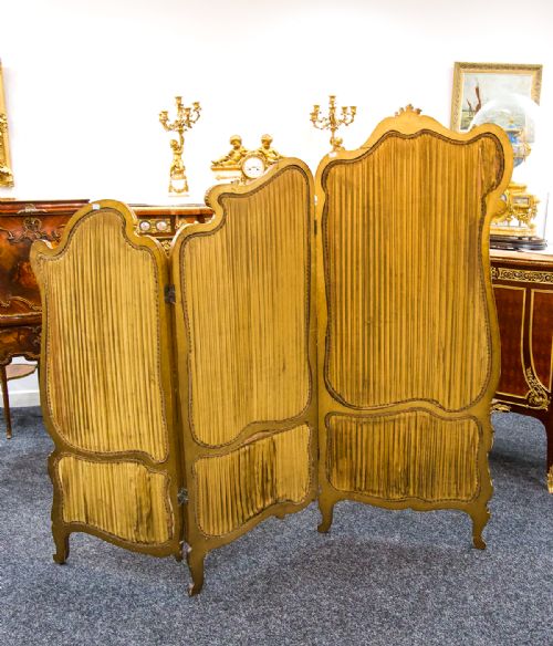 ANTIQUE CARVED GILTWOOD SCREEN ROOM DIVIDER - ADDITIONAL PHOTO 6