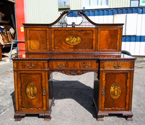 fig 1. Antique Carved Mahogany Sideboard By Maple & Co