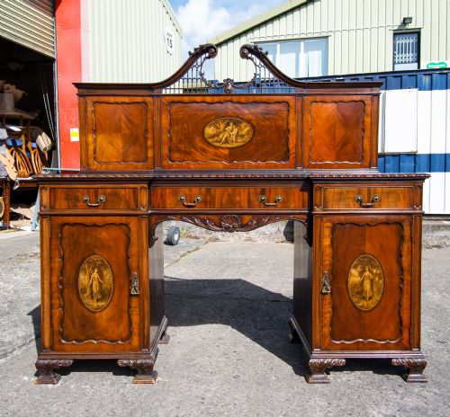 fig 2. Antique Carved Mahogany Sideboard By Maple & Co